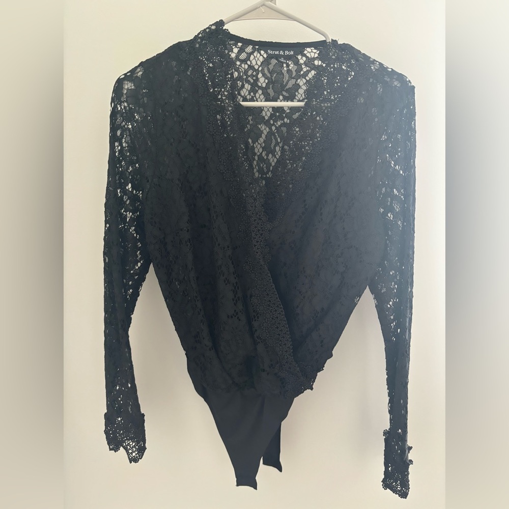 Vici Black lace bodysuit size S